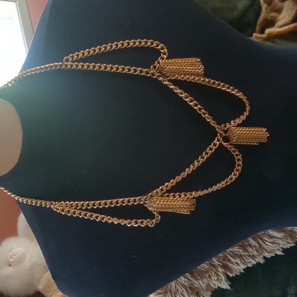 Vintage necklace/belt goldtone metal with hook closure. Very boho inspired - Picture 7 of 7